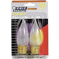 flame tip frost medium base bulb, 60 watt 
