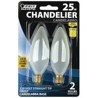 torpedo candle base frost bulb, 25 watt