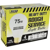 rough service bulb, 75 watt   