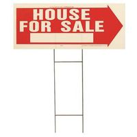 6055222-HOUSE FOR SALE RED/WHITE SIGN
