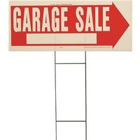 6055255-GARAGE SALE RED/WHITE SIGN