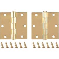 residential door hinge, satin brass 3 1/2in.
