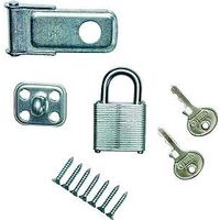 Padlock & Hasp Combo, 1 3/16in. Zinc