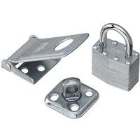 Padlock & Hasp Combo, 1 1/2in. Zinc