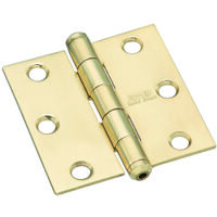 Solid Brass Square Corner Hinge, 2 1/2in.