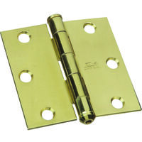Solid Brass Square Corner Hinge, 3in.