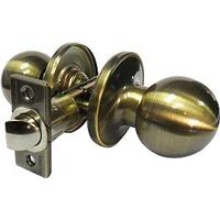 Privacy Knob Antique Brass Adjustable 6 Way