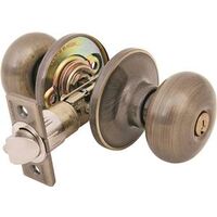 Entry Knob Antique Brass Adjustable KA3 Visual Pack