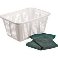 Rubbermaid FG296585WHT Laundry Basket