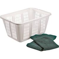 6071195 - 1.25BU WHITE LAUNDRY BASKET