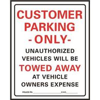 6075717 - CUSTOMER PARKING ONLY SIGN