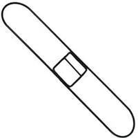 snap-on dust mop frame, 5in. x 36in.  