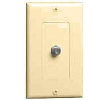 flush mount wall jack, ivory