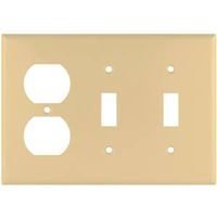 6088694 - 3G 2TOGGLE/DUPLEX RECPT PLATE