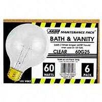 Clear Globe Bulb Medium Base, 60 Watt 3 1/8in. 