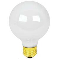 White Medium Base Globe Bulb, 25 Watt 3 1/8in. 