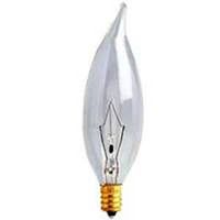 candle base clear flame tip, 60 watt 