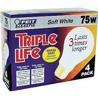 Soft White Bulbs, 75 Watt   