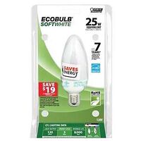 soft white cylinder flourescent bulb, 3 watt