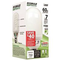 cylinder soft white ecobulb, 15 watt
