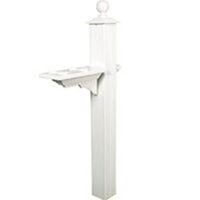 Plastic Post with Cross Arm White
