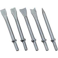 Round Shank Air Hammer Chisel Set, 7in. 5 Pc