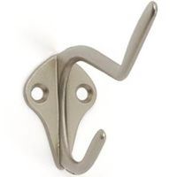 coat & hat hook, satin nickel