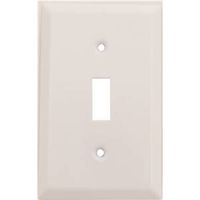 single switch plate, white