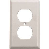 duplex outlet wall plate, white