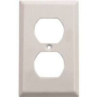 Duplex Outlet Wall Plate, White