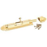 bright brass 6in. barrel bolt