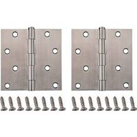 Square Corner Door Hinge, 4in. x 4in. Stainless Steel