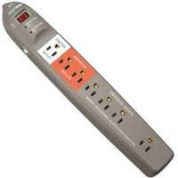 seven outlet smart surge protector strip, gray