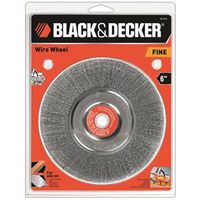 crimp wire wheel brush, 6in. fine