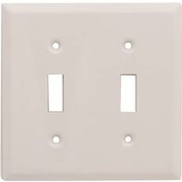 duplex toggle switch plate, white