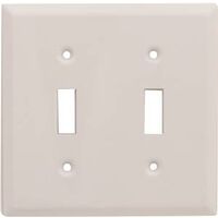 Duplex Toggle Switch Plate, White