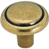burnished brass traditional knob