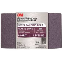 medium purple sanding belt, 3in. x 24in. 80 grit