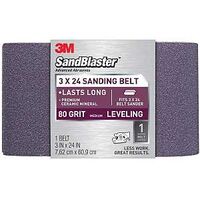 Medium Purple Sanding Belt, 3in. x 24in. 80 Grit
