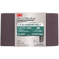 coarse purple sanding belt, 3in. x 24in. 50 grit