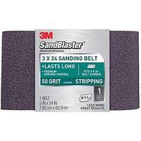 Coarse Purple Sanding Belt, 3in. x 24in. 50 Grit