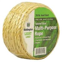 6150965 - 1/4IN SISAL ROPE 50FT