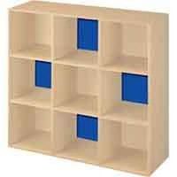 nine compartment closet organizer, 35 7/8in. x 35 7/8in. x 11 5/8in. maple