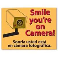 smile your on camera sign, 9in. x 12in.