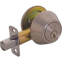 single cylinder deadbolt, stainless steel