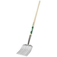 Manure Bed Fork with Ash Handle, 10 Tine