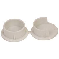 White Plastic Closet Pole Socket