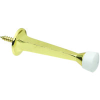 Rigid Door Stop, 3in. Brass