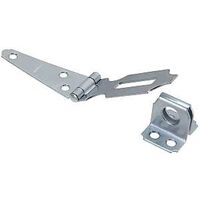 Fixed Staple Hinge Hasp, 3" Zinc