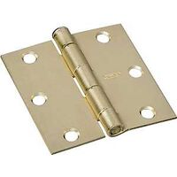 Residential Door Hinge, 3in. x 3in. Satin Brass